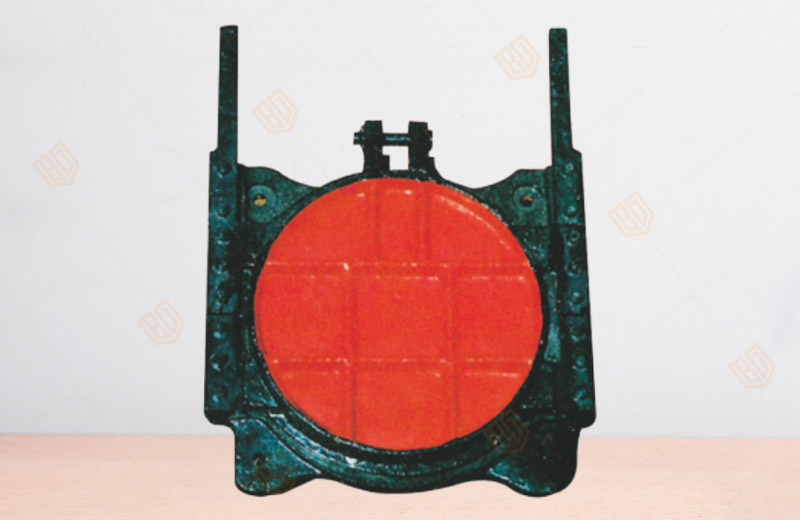 Copper Inlaid Cast Iron Round Gate