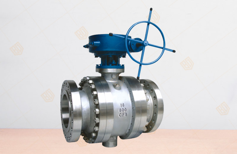 Stainless Steel Worm Gear Fixed Ball Valve
