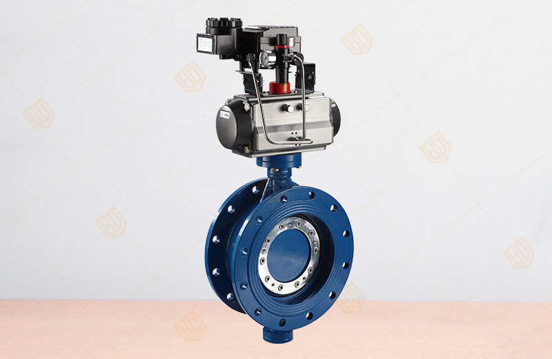 Pneumatic Flanged Eccentric Soft Seal Butterfly Valve